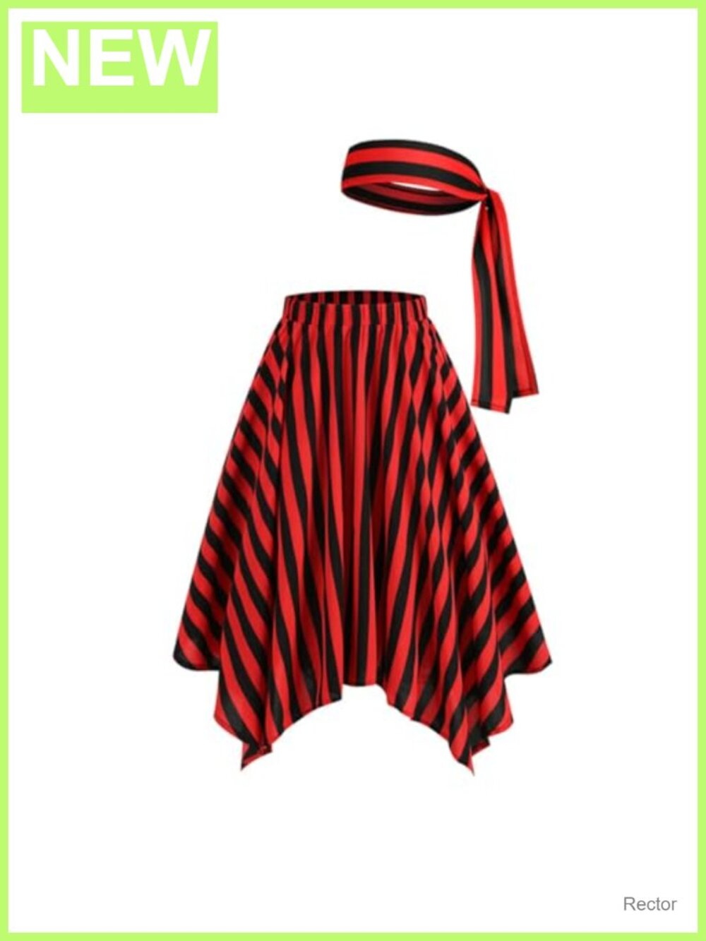 Mavikim Pirate Skirt & Headscarf Set Renaissance Cosplay Costume Accessories